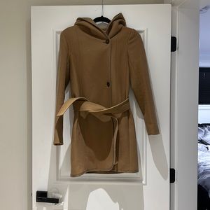 Hooded Wool and Cashmere Wilfred Coat